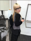 HIGHNECK LINE KNIT ZIP-UP
