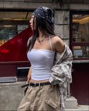 [Volume up!] Nien Ribbed Shirring Strap Sleeveless (+ With Cup)