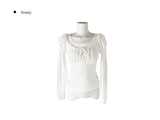 [Fake Layered] Hein Puff Ribbon Short Sleeve Layered T-Shirt Set