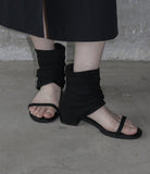 1162 Linen Toe Open Ankle Boots (3cm)