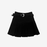 Pointo corduroy belt skirt