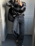 Stripe mix loose knit
