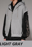 Public Pigment Hood Zip-Up Vest