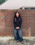 [unisex] Crion Washed Denim Banding Balloon Wide Pants