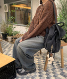 Lunve Wool Boucle Mix Color Cropped Cardigan