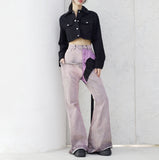 (Unisex) Buroon Incision Color Matching Pants