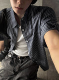 Ale Stripe Linen Short Sleeve Shirt