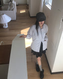 Shuha lace strap diagonal tiered skirt