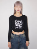 THINK SHIRRING CROP T