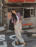 school nylon string pants