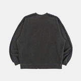 Patch track pigment dyeing sweatshirt