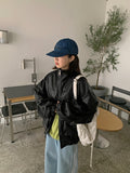 Core Pocket Two-Way Over Leather Jacket
