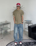 Neble Unbalanced Line Denim Pants