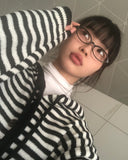 And Round Horn Rim Geek Chic Glasses