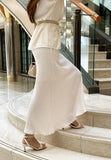 Linda Banding Pleated Maxi Long Skirt