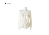 Take See-Through Linen Knit Long Sleeve Cardigan