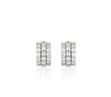 Essence Silver Tria Pave Earrings