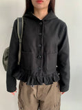 Skimbe Frill Hood Short Coat
