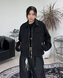 Eddie Cropped Suede Jacket