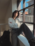 Growing cat washed bootcut denim