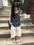 [BAONHAUS] Loenin Cotton Strap Bermuda Pants
