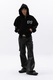 rockstern washing leather bootcut pants