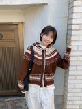 Tinoy Nordic Knit Hood Cardigan