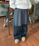 Detney Pintuck Denim Wide Brushed Pants