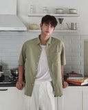 Airy Pocket Over Short Sleeve Shirt