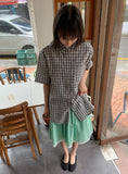 Ruri Color Lace Midi Skirt