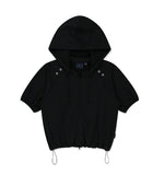 FLOWER EYELET HOOD JACKET