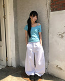 Point One Off-shoulder Short Sleeve T-shirt