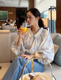 Holly Lane Flower Balloon Blouse