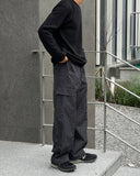 Nylon cut cargo 2 way pants