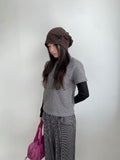 Maena Boucle Layered Short Sleeve Knit