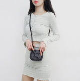 Morine Wave Cardigan + Skirt Set