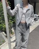 Fran Nylon Windbreaker Zip-Up