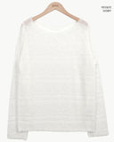 Rubbers One-Shoulder Long-Sleeve Knit
