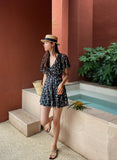 Cloche Ruffle Wrap Monokini Flower