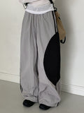 Cler Unbalanced Nylon Banding 2-Way Long Wide Jogger Pants