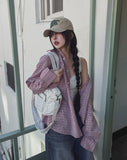 Roin loose fit spring check shirt