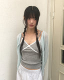 Floin see-through ribbed cardigan