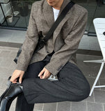 Premium Shetland Check Wool Jacket