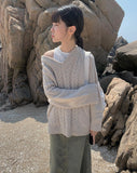 Mora cable long V knit