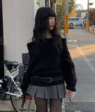 Mike Wool Pleated Mini Skirt Pants