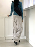 Keds Y2K Gray Pocket Cargo Cotton Pants