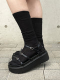 Body Buckle Platform Sole Sandals