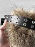 Chichi Fur Eyelet Belt