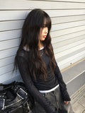 [1+1][MADE] Hanky Tencel Layered See-through Long Sleeve T-Shirt