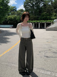 [Planning] Back Pocket Long Wide Cotton Pants
